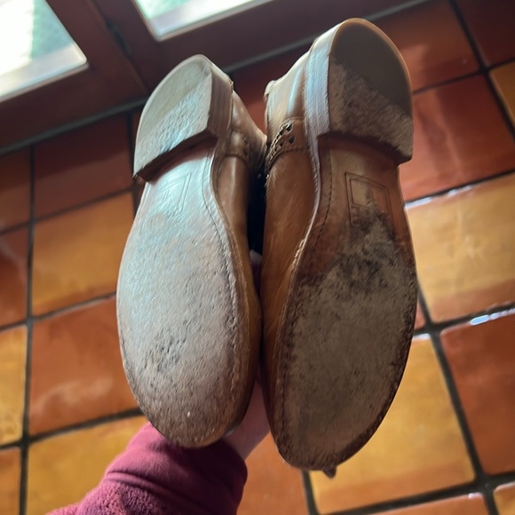 Frye Paige leather woven boots camel - Picture 6 of 8